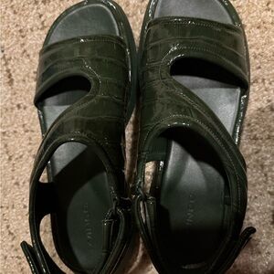 Vince Dark Green Women's Sandals